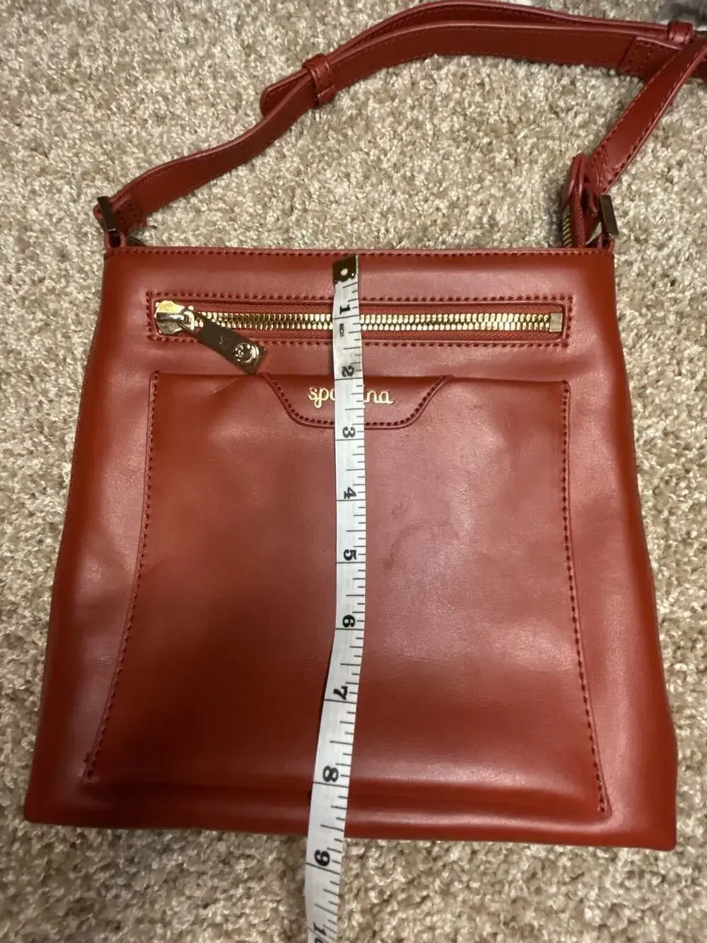Spartina 449 Brown Leather Crossbody Bag